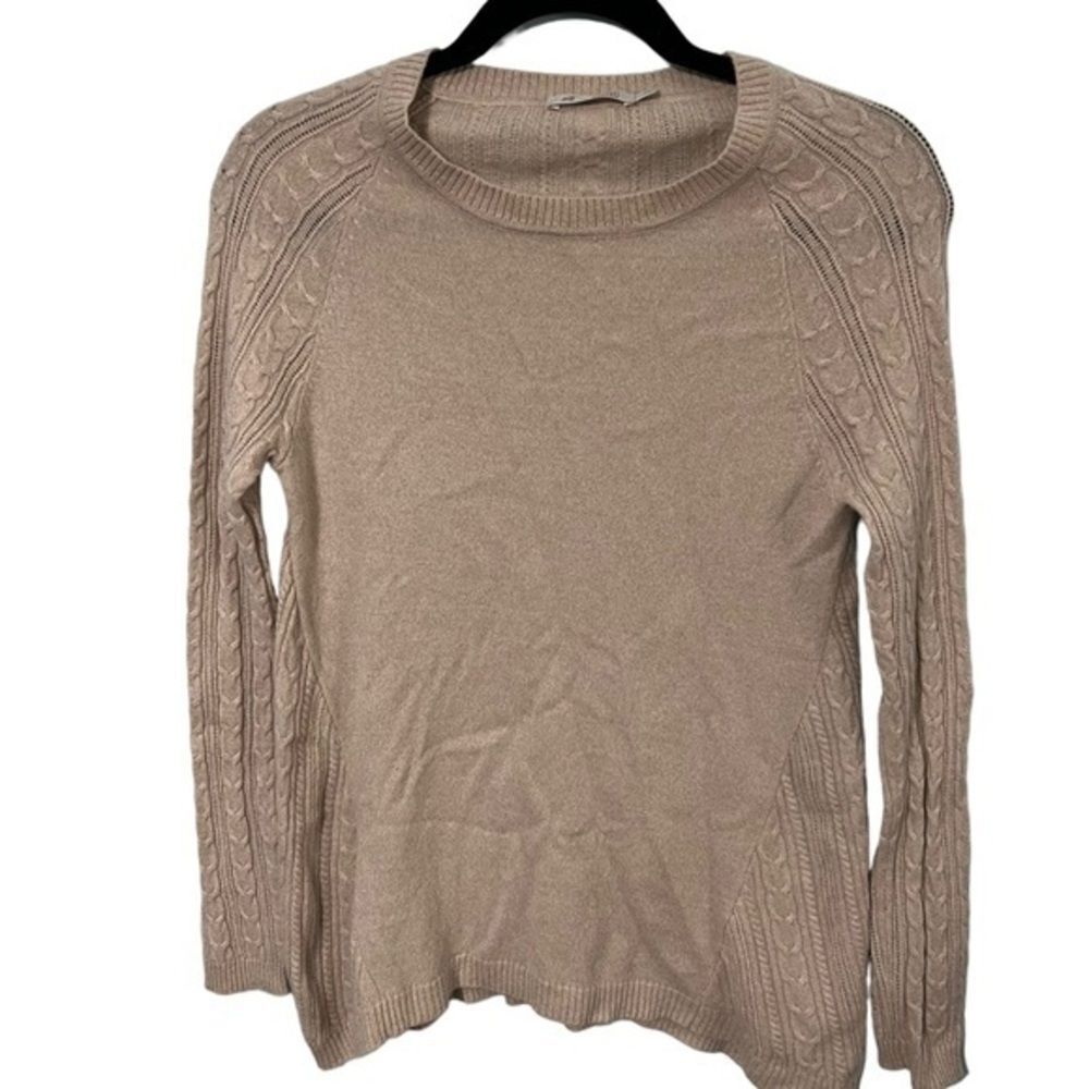 Raffi Cashmere Tan Long Sleeve Sweater 100% Cashmere Size XS